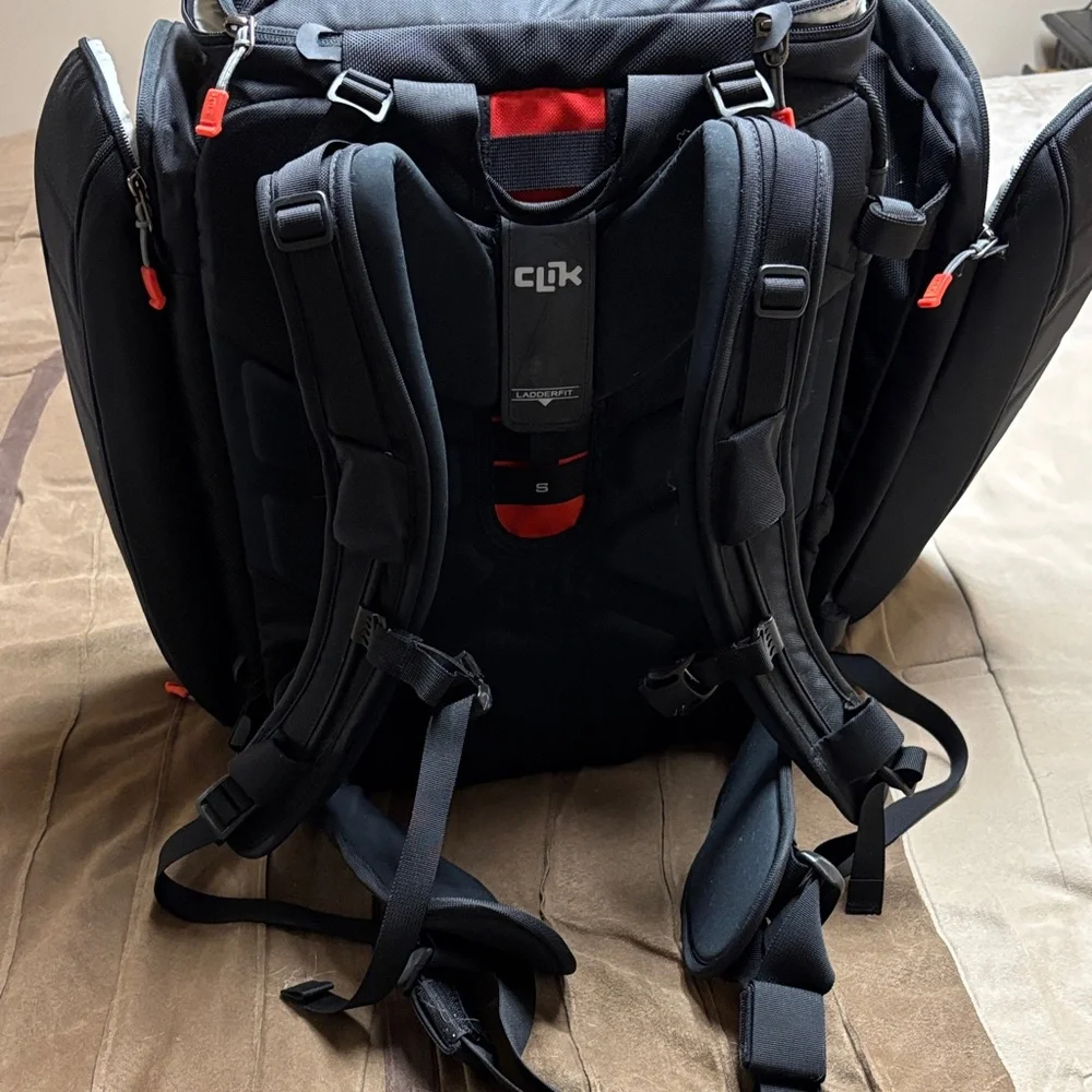 Clik Elite Black Camera Backpack with Red Accents
